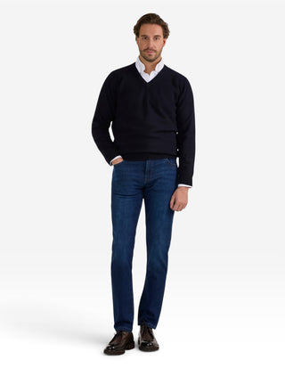 Kilsyth Tröja Lammull Navy