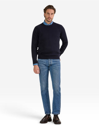 Lenzie Tröja Lammull Navy