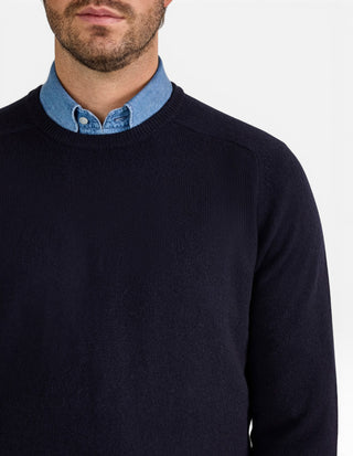 Lenzie Tröja Lammull Navy
