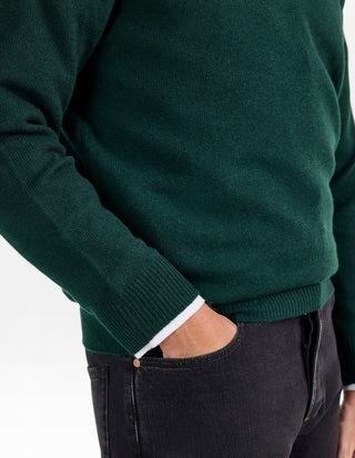 Lenzie Tröja Lammull Mörkgrön