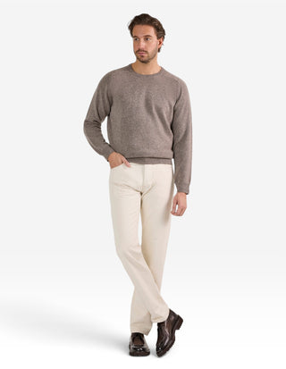 Lenzie Tröja Lammull Gråbeige