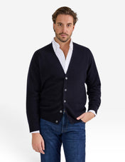 Cornwall Cardigan Lammull Navy