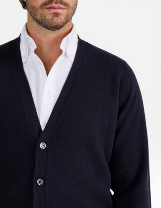 Cornwall Cardigan Lammull Navy