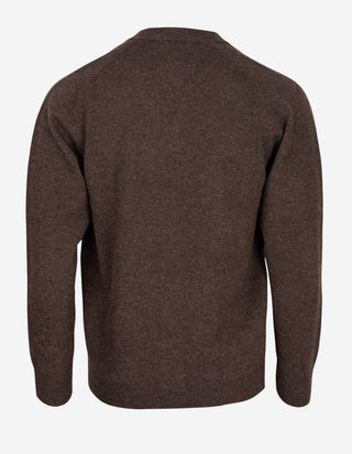 Cornwall Cardigan Lammull Mörkbrun