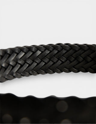 Braided Leather Belt Black