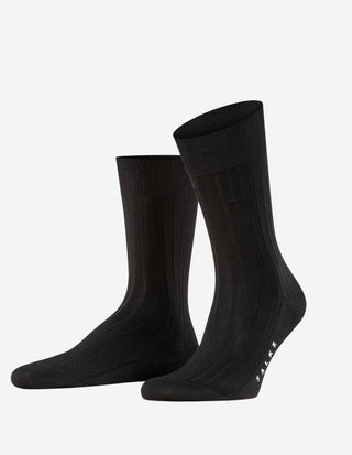 Milano Ribbed Cotton Sock Svart
