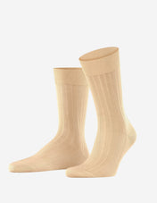 Milano Ribbed Cotton Sock Sand