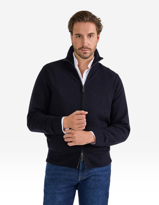 Ballater Cardigan Lammull Navy