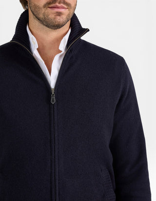 Ballater Cardigan Lammull Navy