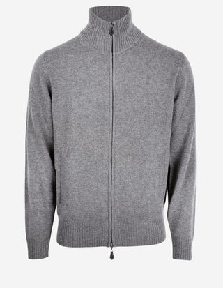 Ballater Cardigan Lammull Ljusgrå