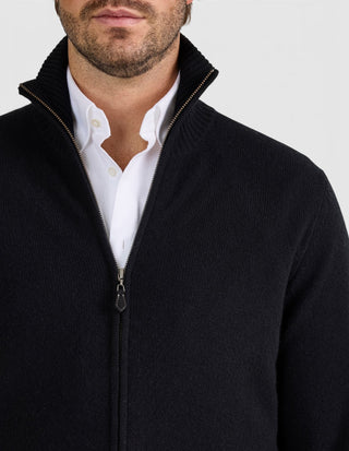 Ballater Cardigan Lammull Svart