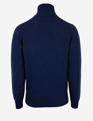 Ballater Cardigan Lammull Mörkblå