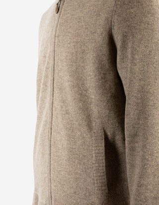 Ballater Cardigan Lammull Gråbeige