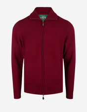Ballater Cardigan Lammull Burgundy