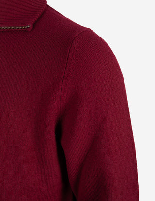 Ballater Cardigan Lammull Burgundy