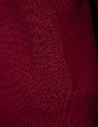 Ballater Cardigan Lammull Burgundy