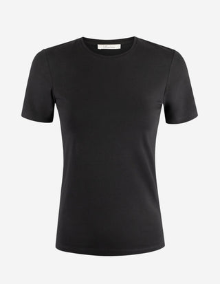 Samina Cotton Jersey T-Shirt Svart