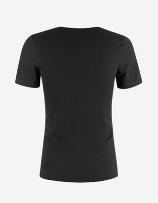 Samina Cotton Jersey T-Shirt Svart