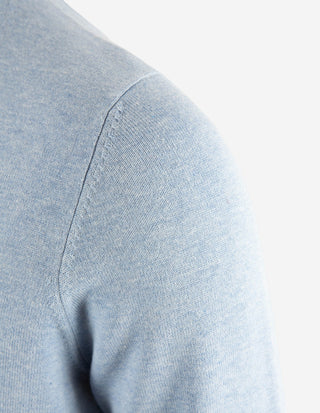 Rothwell Tröja V-ringad Bomull Cashmere Stålblå