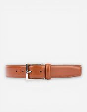 Läderbälte kalvskinn 3,5 cm Cognac