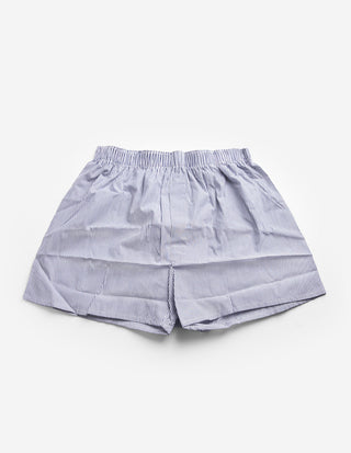 Classic Woven Cotton Boxer Shorts Navy/White