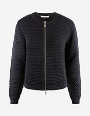 Ane Zip Cardigan Svart