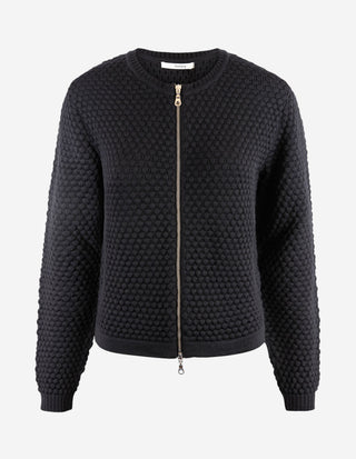 Ane Zip Cardigan Svart
