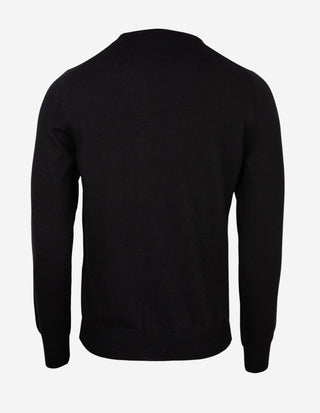 Fashion Fit Crew Neck Merino Pullover Black