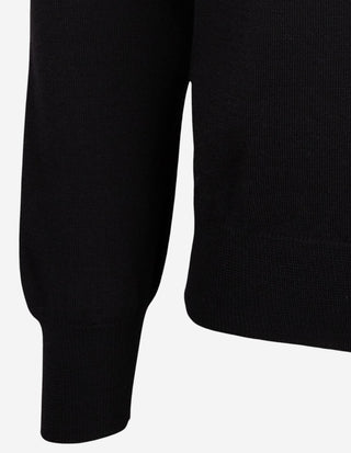 Fashion Fit Crew Neck Merino Pullover Black