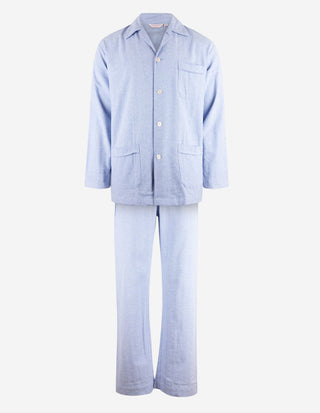 Arran Pyjamas Flanell Ljusblå