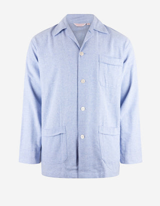 Arran Pyjamas Flanell Ljusblå