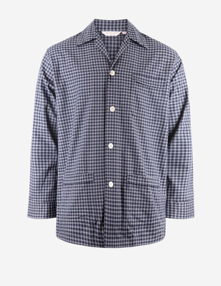 Braemar Pyjamas Flanell Blå/Vit