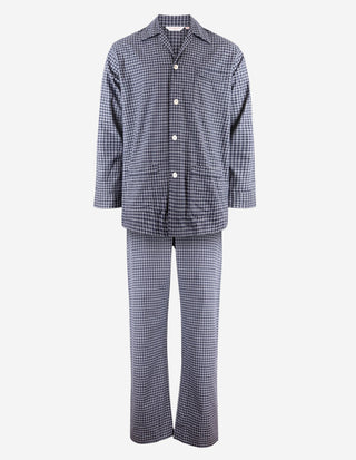 Braemar Pyjamas Flanell Blå/Vit
