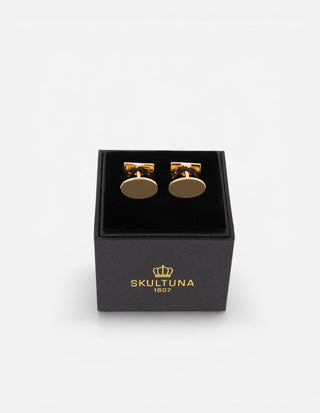 Black Tie Collection Oval Manschettknappar Guld