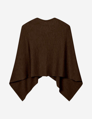 Paris Poncho Merinoull Brun