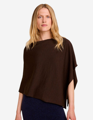 Paris Poncho Merinoull Brun
