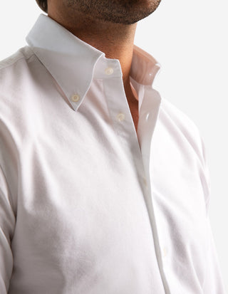 Slim Fit Oxford Skjorta Vit