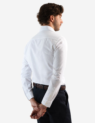 Slim Fit Oxford Skjorta Vit