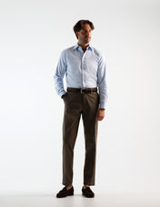Slim Fit Skjorta Bomull Light Blue