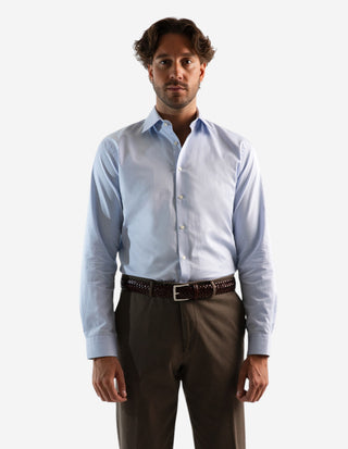 Slim Fit Skjorta Bomull Light Blue