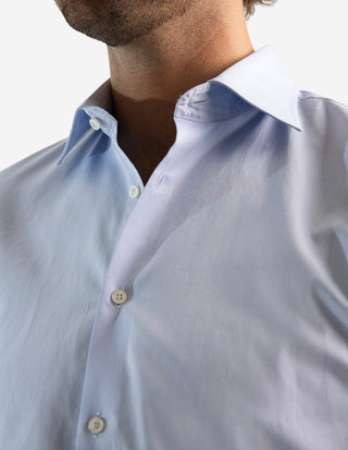 Slim Fit Skjorta Bomull Light Blue