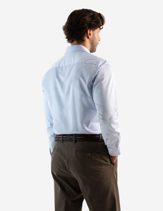 Slim Fit Skjorta Bomull Light Blue