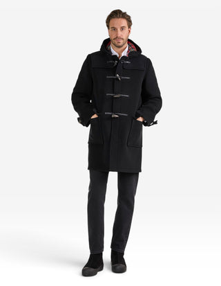 Morris Duffle Coat Svart