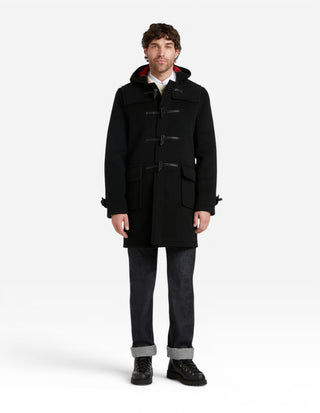Morris Duffle Coat Svart