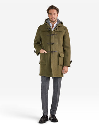 Morris Duffle Coat Grön