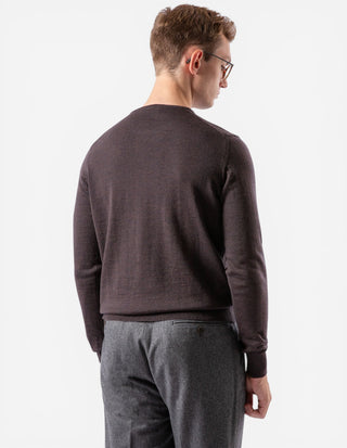 Tröja Merinoull Brun