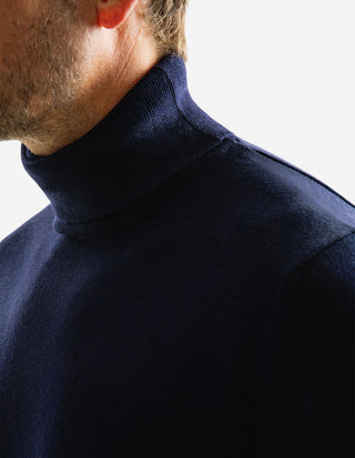 Roll Neck Merino Navy