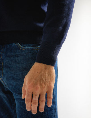 Roll Neck Merino Navy