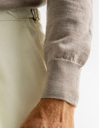Roll Neck Merino Sand