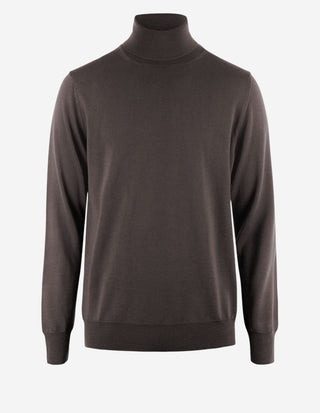 Roll Neck Merino Coffe